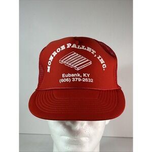 Vintage Monroe Pallet Inc. Cap Hat Snap Back Trucker Mesh 1980's Eubank KY